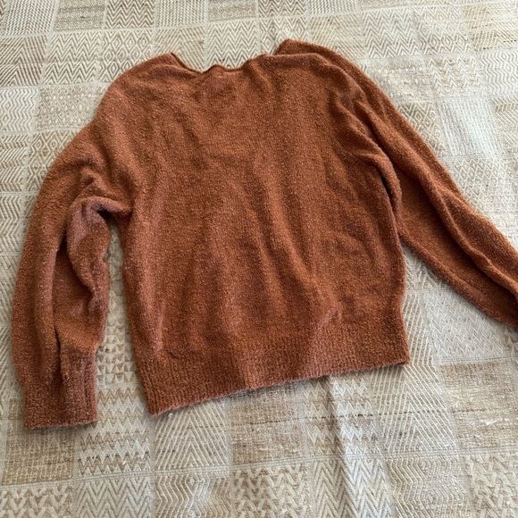 ABOUND Balloon Sleeve Lightweight Sweater Deep V Neck - Picture 3 of 4